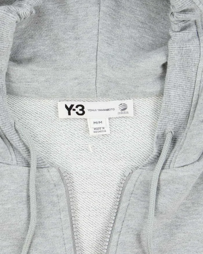 Vintage 00s Y-3 Yohji Yamamoto x Adidas Grey Zip-Up Hoodie - M sold by Rokit product image thumbnail 5