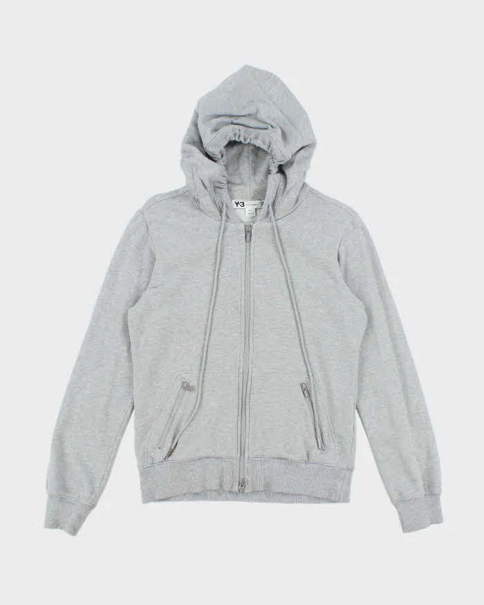 Vintage 00s Y-3 Yohji Yamamoto x Adidas Grey Zip-Up Hoodie - M sold by Rokit