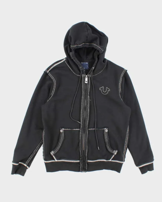 Vintage Y2K True Religion Contrast Stitch Zip Up Hoodie - M sold by Rokit