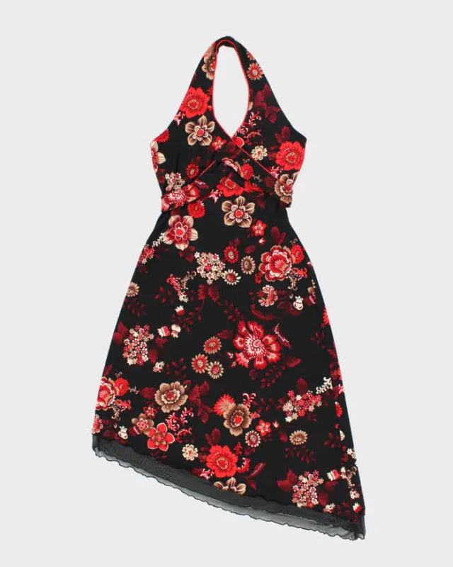 Vintage 90s Vol. 1 Asymmetric Hem Halter Dress - S sold by Rokit