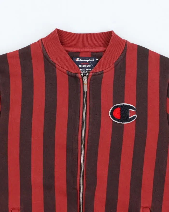 Vintage Y2K Champion Striped Full Zip Sweatshirt - L sold by Rokit product image thumbnail 3