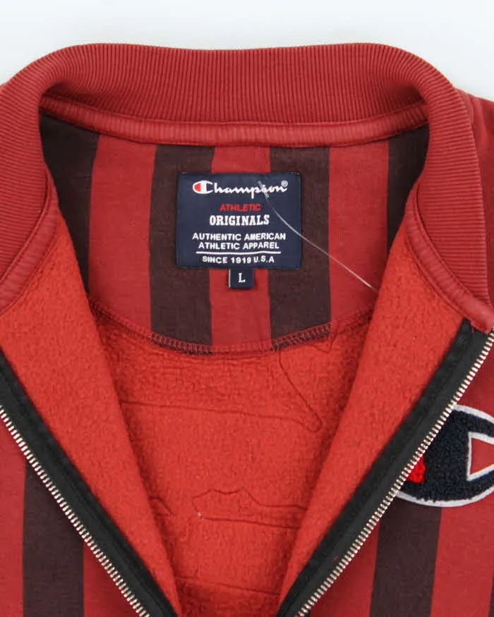 Vintage Y2K Champion Striped Full Zip Sweatshirt - L sold by Rokit product image thumbnail 5