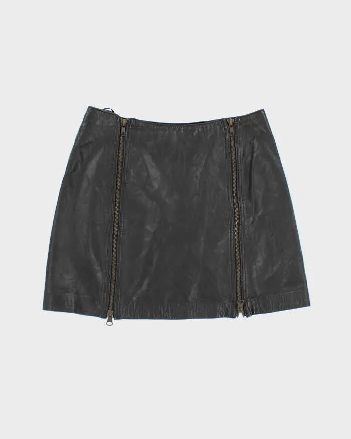 Vintage 90s DKNY Leather Zip Skirt - XS sold by Rokit