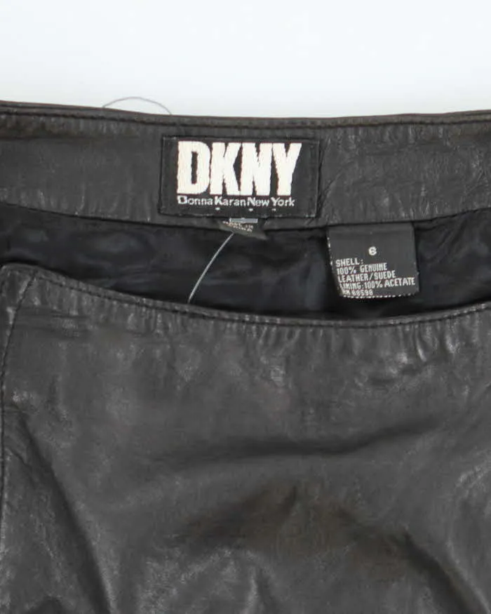 Vintage 90s DKNY Leather Zip Skirt - XS sold by Rokit product image thumbnail 4
