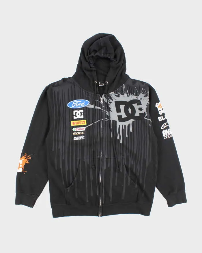 Vintage Y2K DC Shoe Co Graphic Print Zip Up Hoodie - L sold by Rokit