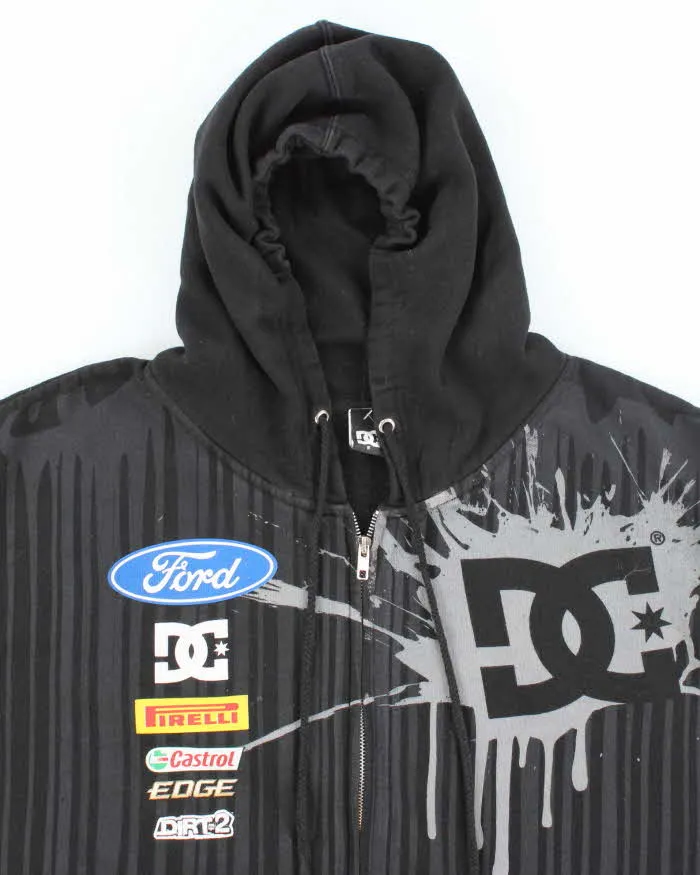 Vintage Y2K DC Shoe Co Graphic Print Zip Up Hoodie - L sold by Rokit product image thumbnail 3