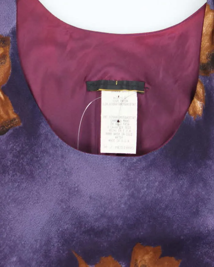 Vintage 90s Micci Purple Floral Dress - M sold by Rokit product image thumbnail 5