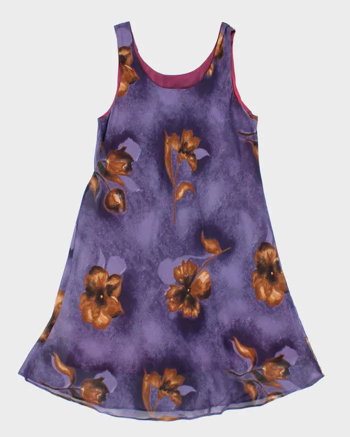 Vintage 90s Micci Purple Floral Dress - M sold by Rokit