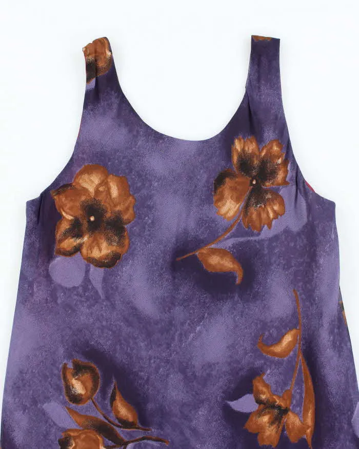 Vintage 90s Micci Purple Floral Dress - M sold by Rokit product image thumbnail 4