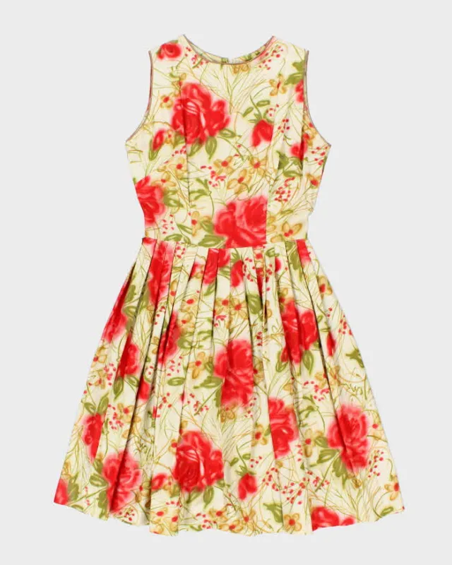 Vintage 50s Henry Allen Floral A-Line Dress - M sold by Rokit