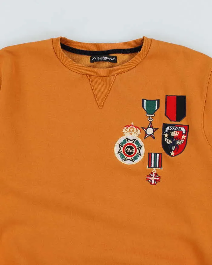 Vintage 2000's Dolce & Gabbana Medals Embroidered Sweatshirt - XL sold by Rokit product image thumbnail 3