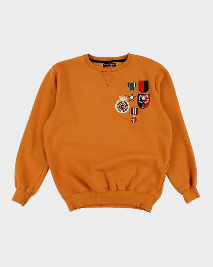 Vintage 2000's Dolce & Gabbana Medals Embroidered Sweatshirt - XL sold by Rokit