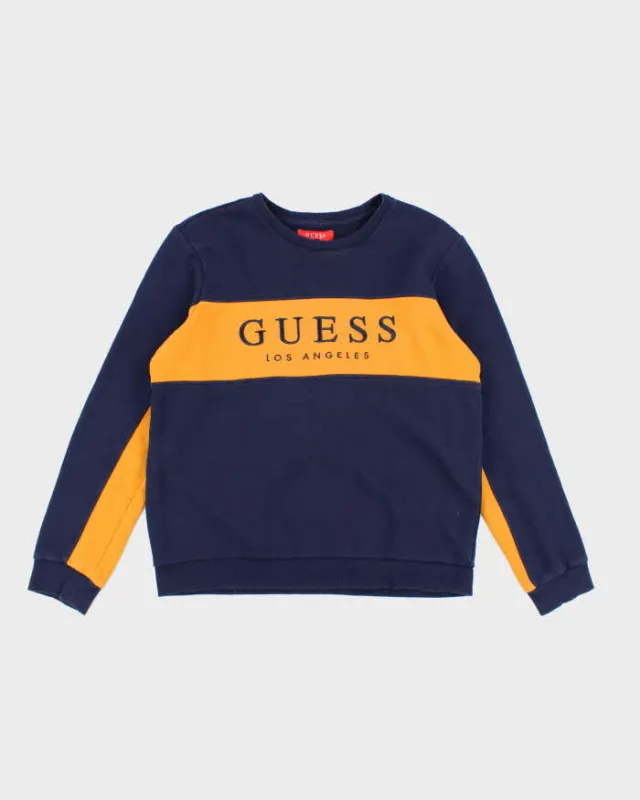 Vintage Y2K Guess Spell Out Two-Tone Sweatshirt - M sold by Rokit
