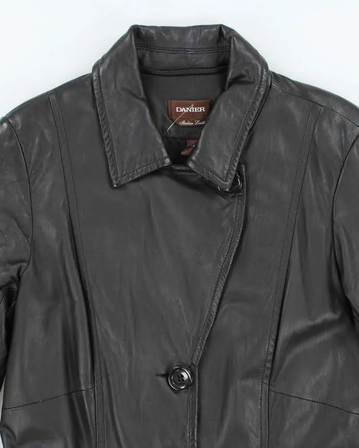Vintage Danier Asymmetric Button-Up Leather Jacket - L sold by Rokit product image thumbnail 3