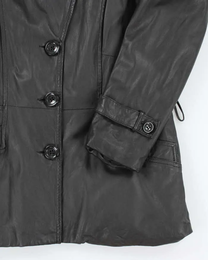 Vintage Danier Asymmetric Button-Up Leather Jacket - L sold by Rokit product image thumbnail 4