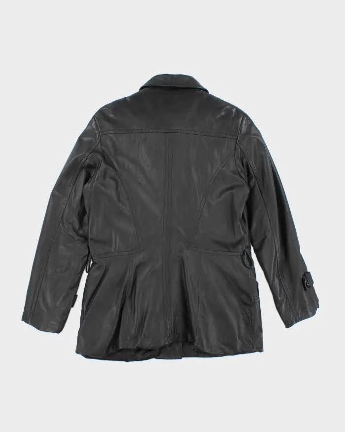 Vintage Danier Asymmetric Button-Up Leather Jacket - L sold by Rokit product image thumbnail 2