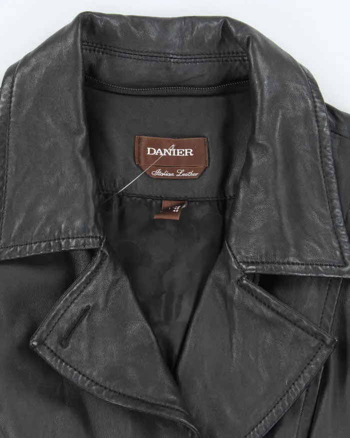 Vintage Danier Asymmetric Button-Up Leather Jacket - L sold by Rokit product image thumbnail 5