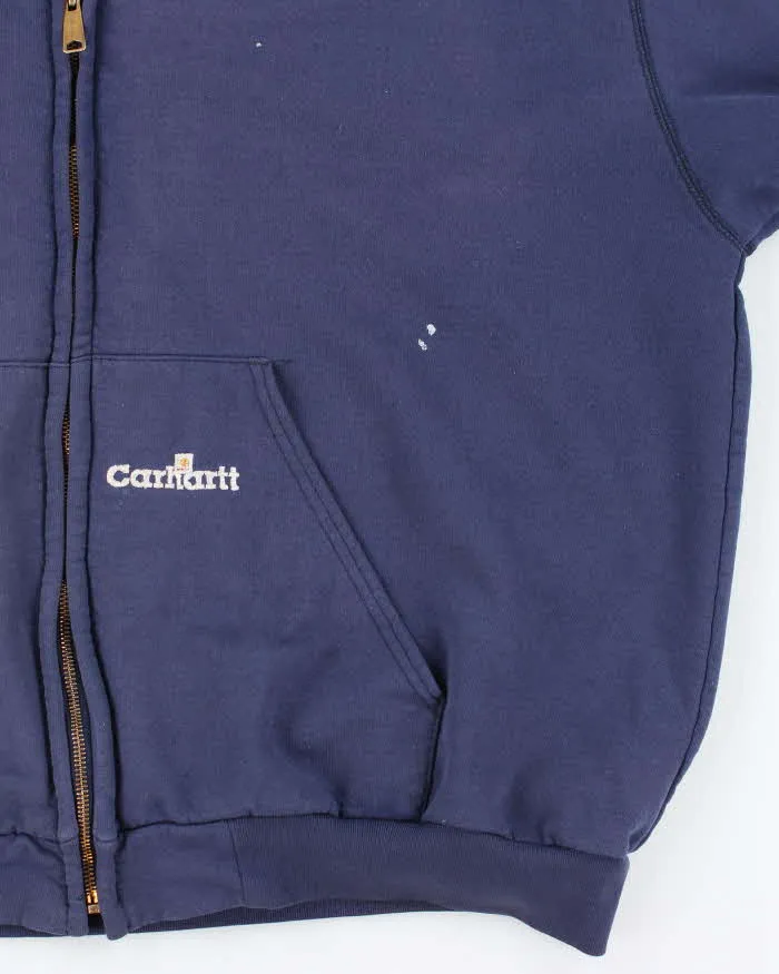 Vintage 90's Carhartt Waffle Heavyweight Zip Up Hoodie - XXL sold by Rokit product image thumbnail 4