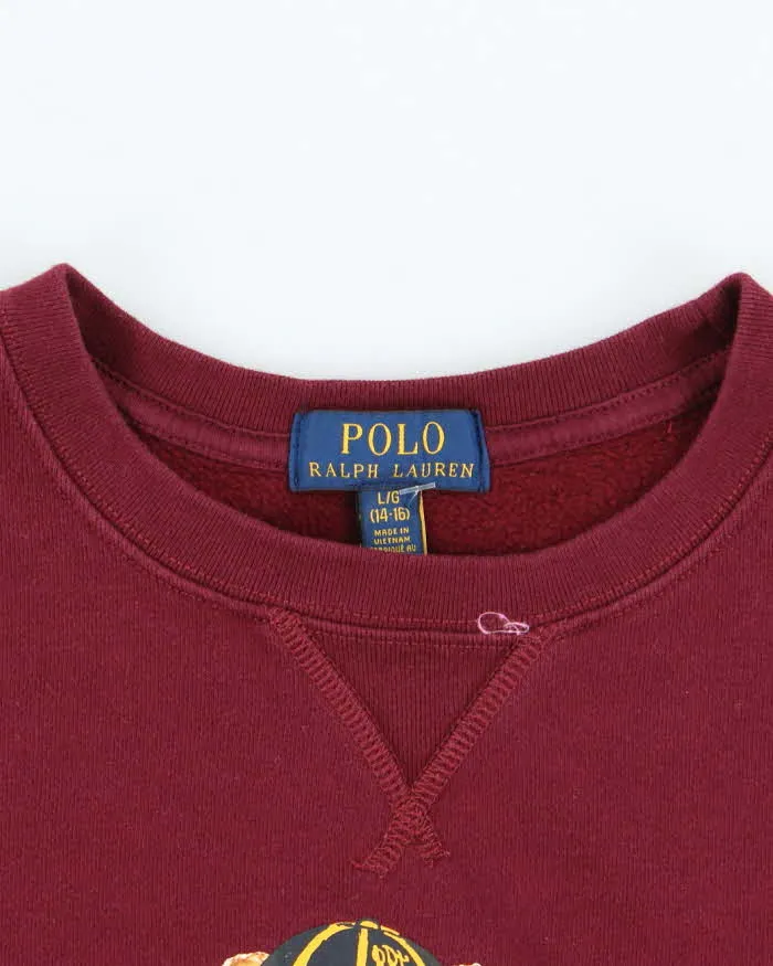 Vintage 2000's Women's Ralph Lauren Polo Bear Sweatshirt - L sold by Rokit product image thumbnail 5