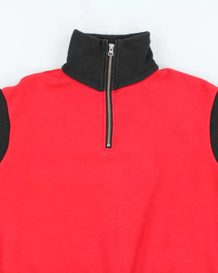 Vintage 90's Heavyweight Two Tone Quarter Zip Sweatshirt - M sold by Rokit product image thumbnail 3