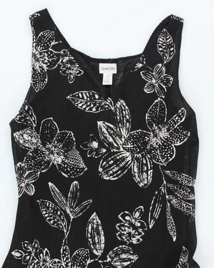 Vintage 90s Chico's Silk Floral Dress - L sold by Rokit product image thumbnail 3