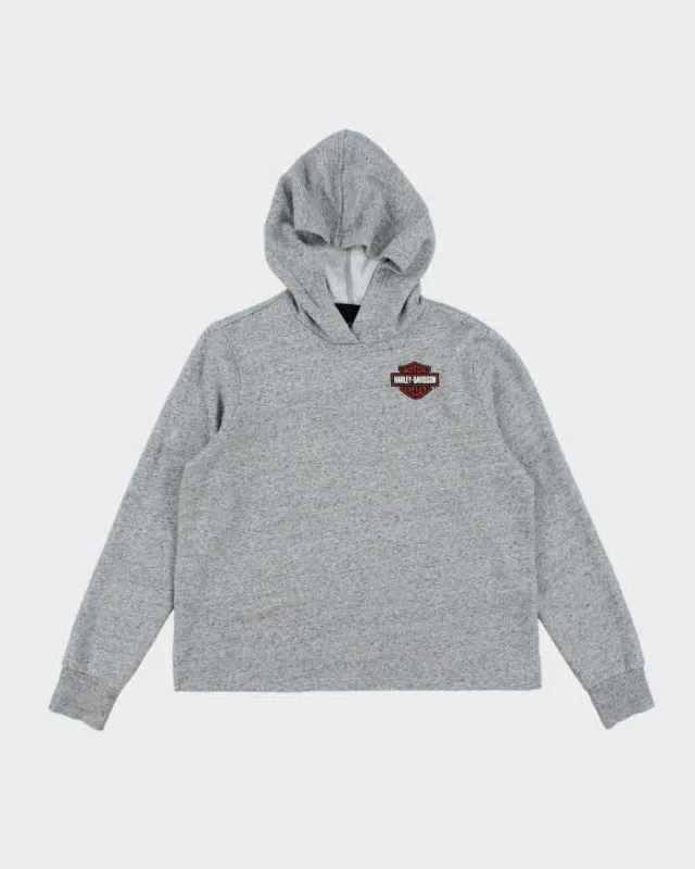 Vintage Y2K Harley Davidson Lightweight Graphic Print Hoodie - L sold by Rokit