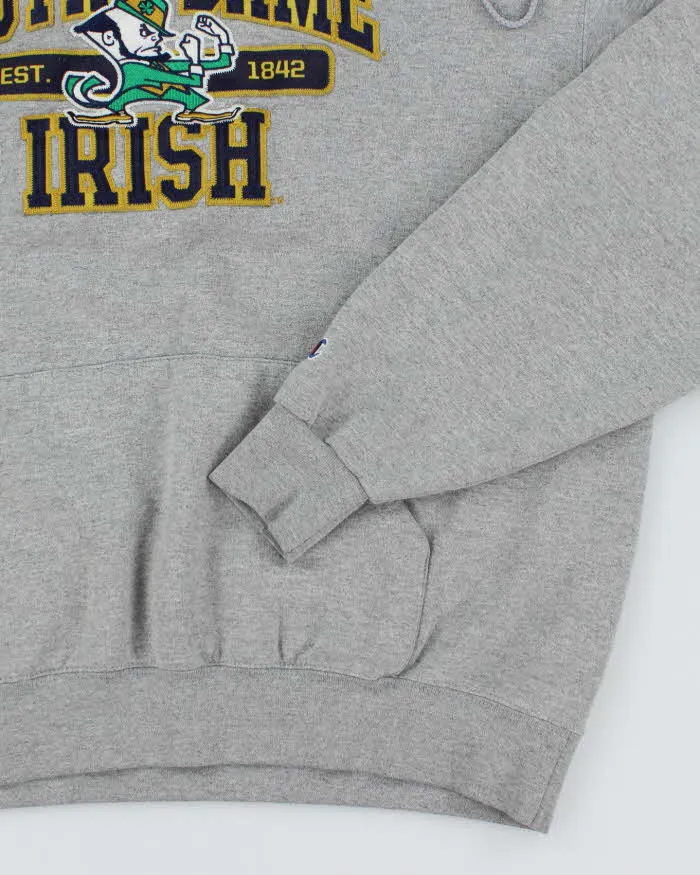 Vintage 2000's Champion Fighting Irish Embroidered Hoodie - L sold by Rokit product image thumbnail 4