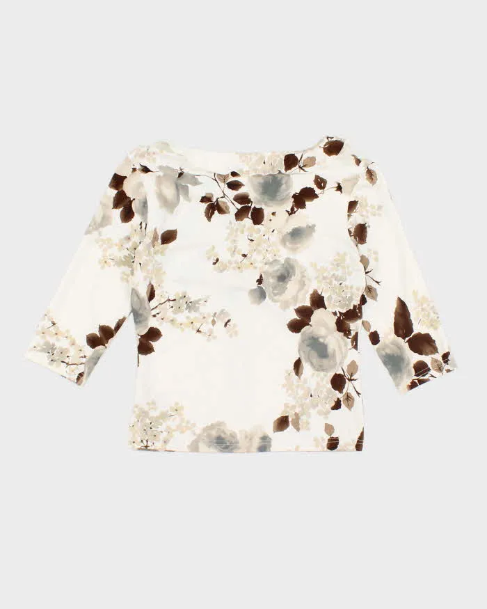 Vintage Y2k 00s Floral Ruffle Top - S sold by Rokit product image thumbnail 2