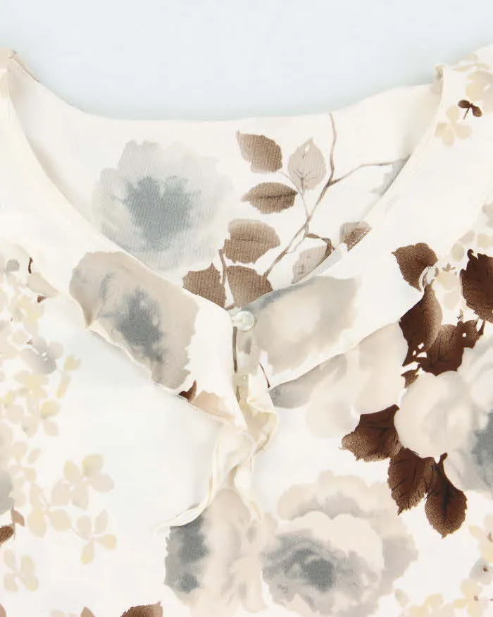 Vintage Y2k 00s Floral Ruffle Top - S sold by Rokit product image thumbnail 3