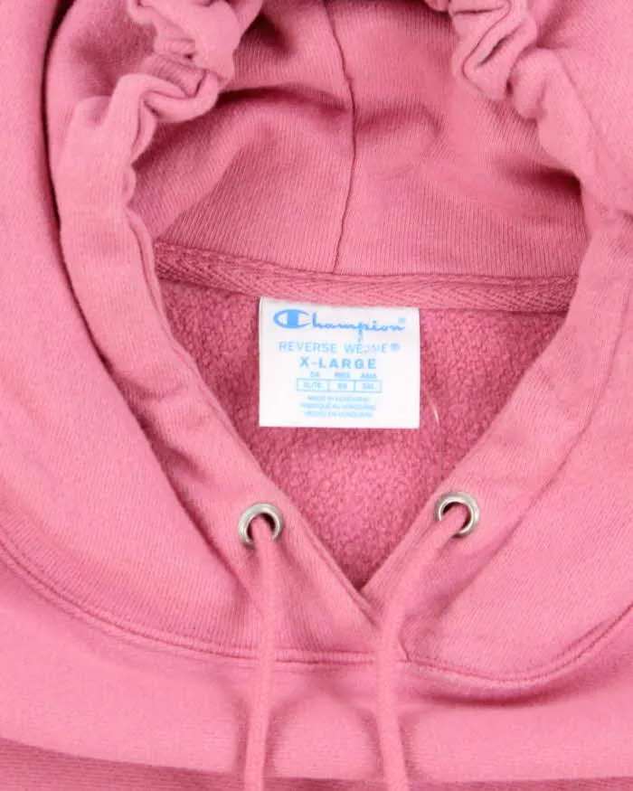 Vintage 2000's Champion Reverse Weave Pink Hoodie - XL sold by Rokit product image thumbnail 5