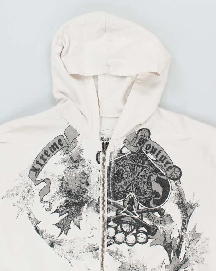 Vintage Y2K Xtreme Couture Gothic Print Zip Up Hoodie - XL sold by Rokit product image thumbnail 3