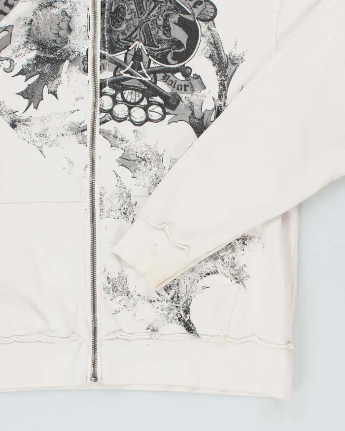 Vintage Y2K Xtreme Couture Gothic Print Zip Up Hoodie - XL sold by Rokit product image thumbnail 4