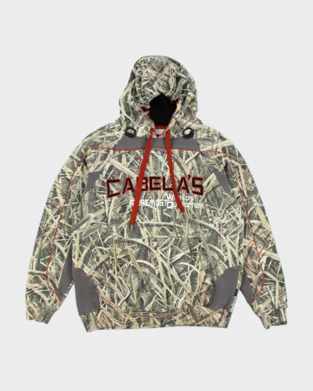 Vintage Y2K Cabela's Camouflage Embroidered Hoodie - M sold by Rokit