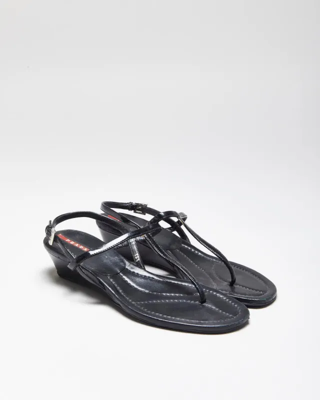 Prada Black Heeled Sandals - UK5 1/2 sold by Rokit