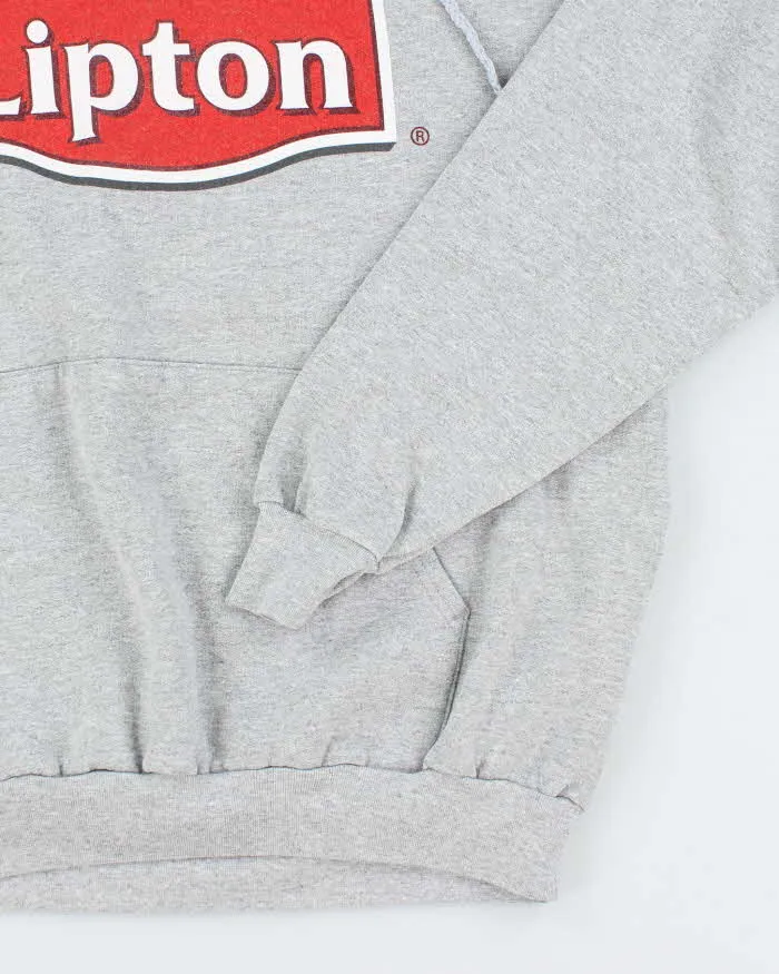 Vintage 90's Lipton Tea Oversized Hoodie - L sold by Rokit product image thumbnail 4
