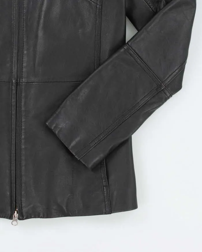 Vintage Danier Black Zip-Up Leather Jacket - S sold by Rokit product image thumbnail 4