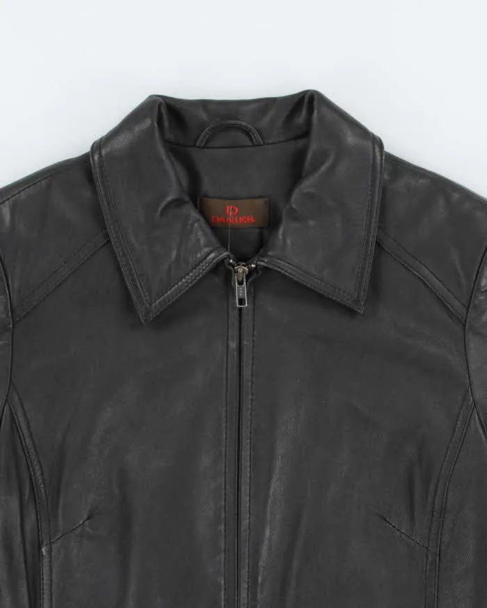 Vintage Danier Black Zip-Up Leather Jacket - S sold by Rokit product image thumbnail 3