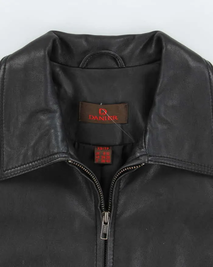 Vintage Danier Black Zip-Up Leather Jacket - S sold by Rokit product image thumbnail 5