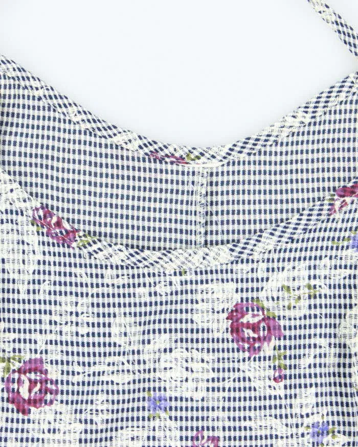 Vintage 90s Linen Pattern Mini Dress - M sold by Rokit product image thumbnail 5