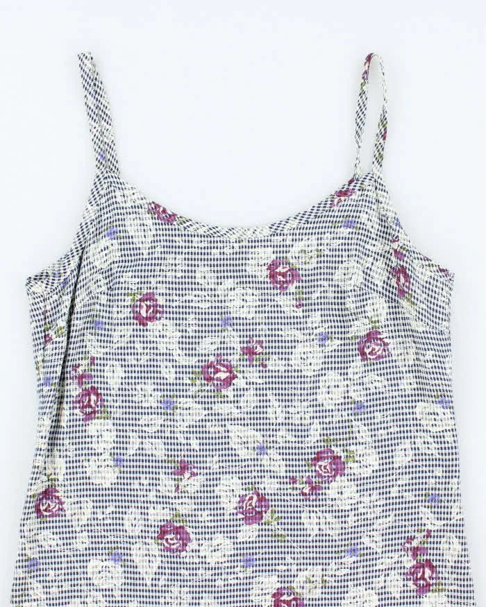 Vintage 90s Linen Pattern Mini Dress - M sold by Rokit product image thumbnail 3