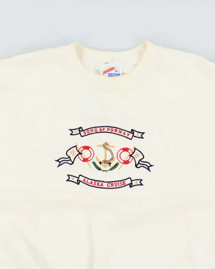 Vintage 90's Embroidered Song of Norway Sweatshirt - XL sold by Rokit product image thumbnail 3