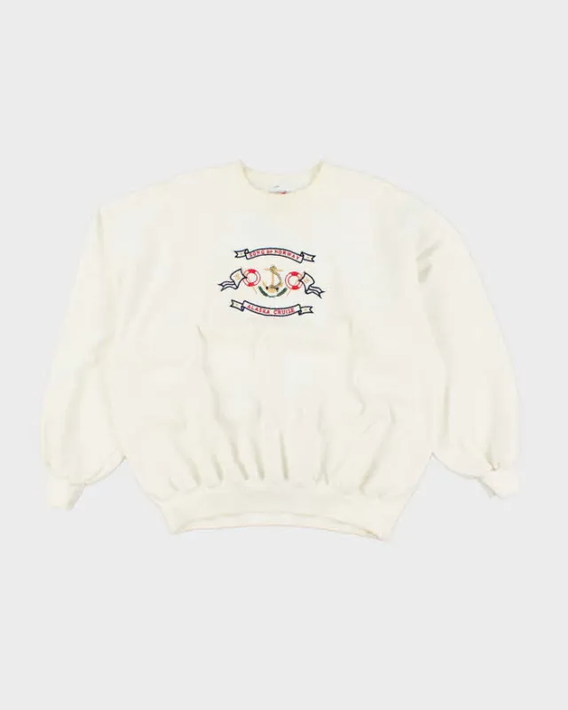 Vintage 90's Embroidered Song of Norway Sweatshirt - XL sold by Rokit