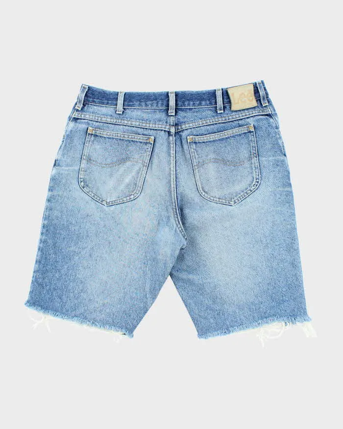 Vintage Lee Medium Wash Cut Off Denim Shorts - W32 L10 sold by Rokit product image thumbnail 2