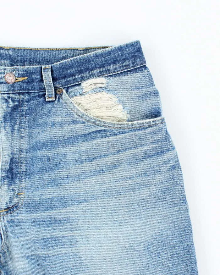 Vintage Lee Medium Wash Cut Off Denim Shorts - W32 L10 sold by Rokit product image thumbnail 5