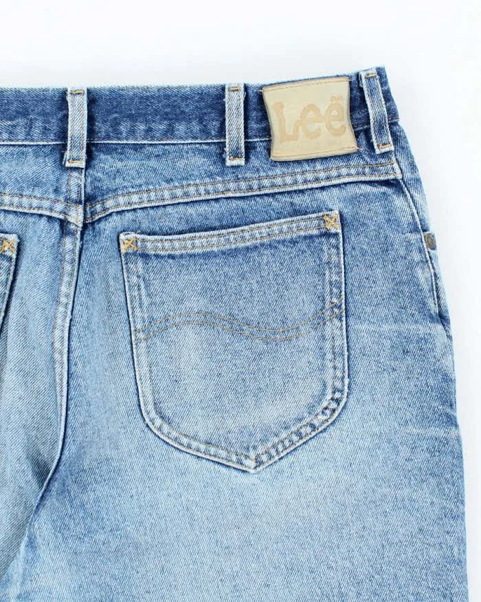 Vintage Lee Medium Wash Cut Off Denim Shorts - W32 L10 sold by Rokit product image thumbnail 4