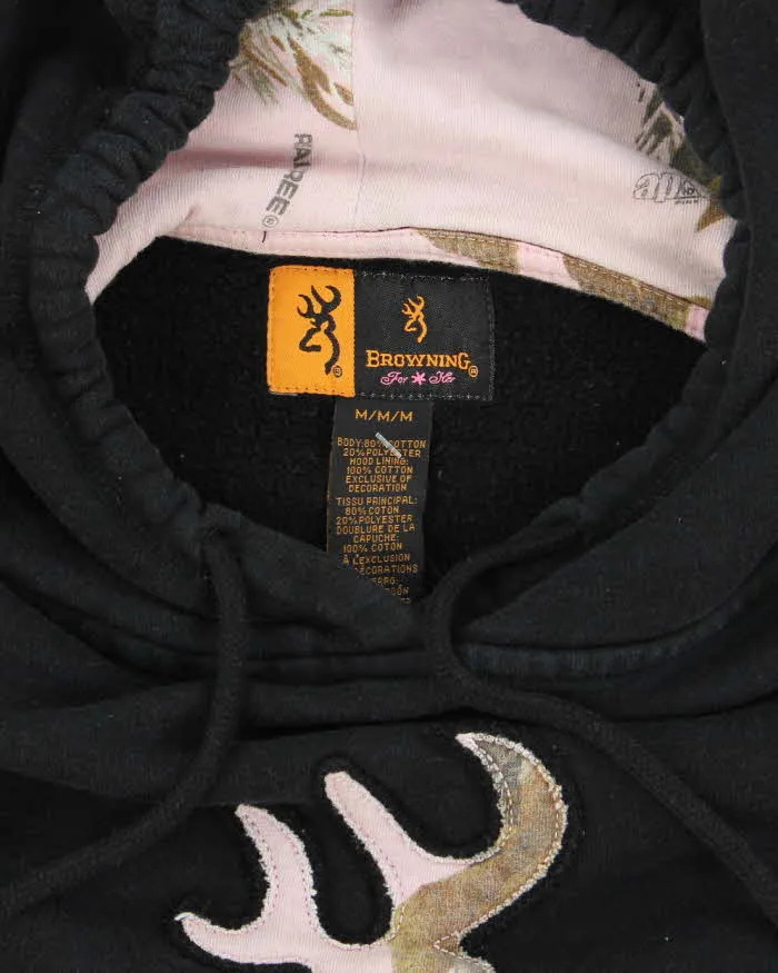 Vintage Y2K Browning Pink Camouflage Logo Hoodie - M sold by Rokit product image thumbnail 5