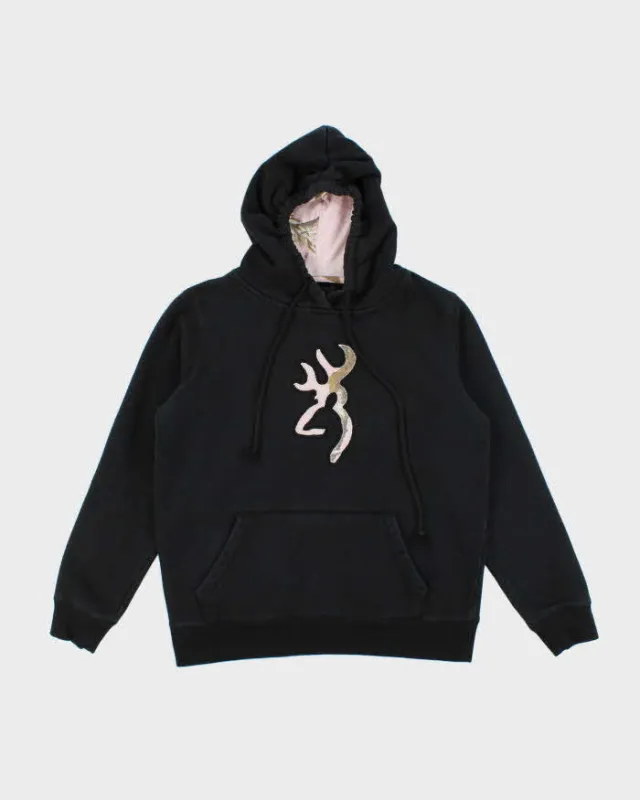 Vintage Y2K Browning Pink Camouflage Logo Hoodie - M sold by Rokit