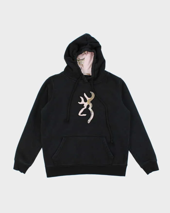 Vintage Y2K Browning Pink Camouflage Logo Hoodie - M sold by Rokit