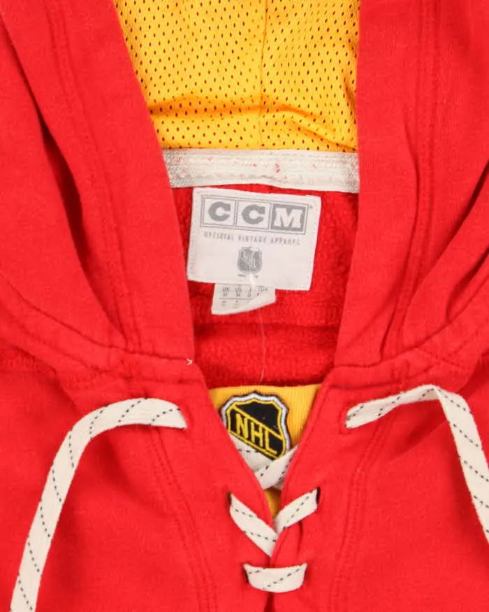 Vintage 2000's CCM Calgary Flames Jersey Style Hoodie - M sold by Rokit product image thumbnail 4
