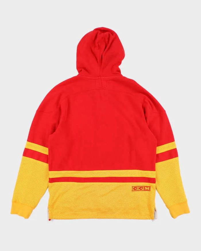 Vintage 2000's CCM Calgary Flames Jersey Style Hoodie - M sold by Rokit product image thumbnail 2